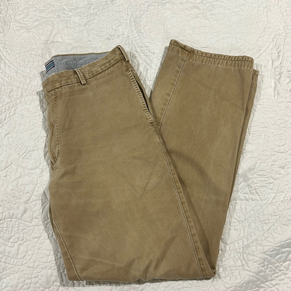 Peter Millar Chino Pants Soft Touch Twill‎ Pima Cotton Tan Khaki Men's 33x30 - Picture 1 of 5